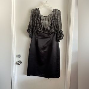 Black and white polkadotted dress by Tahari, Arthur S Levine size 12 in women’s